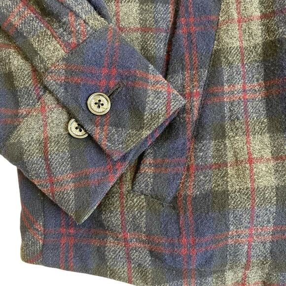 Gentleman Farmer Mens Sz L Wool Blend Plaid Shacket Jacket Preppy Classic Fall - Picture 10 of 16